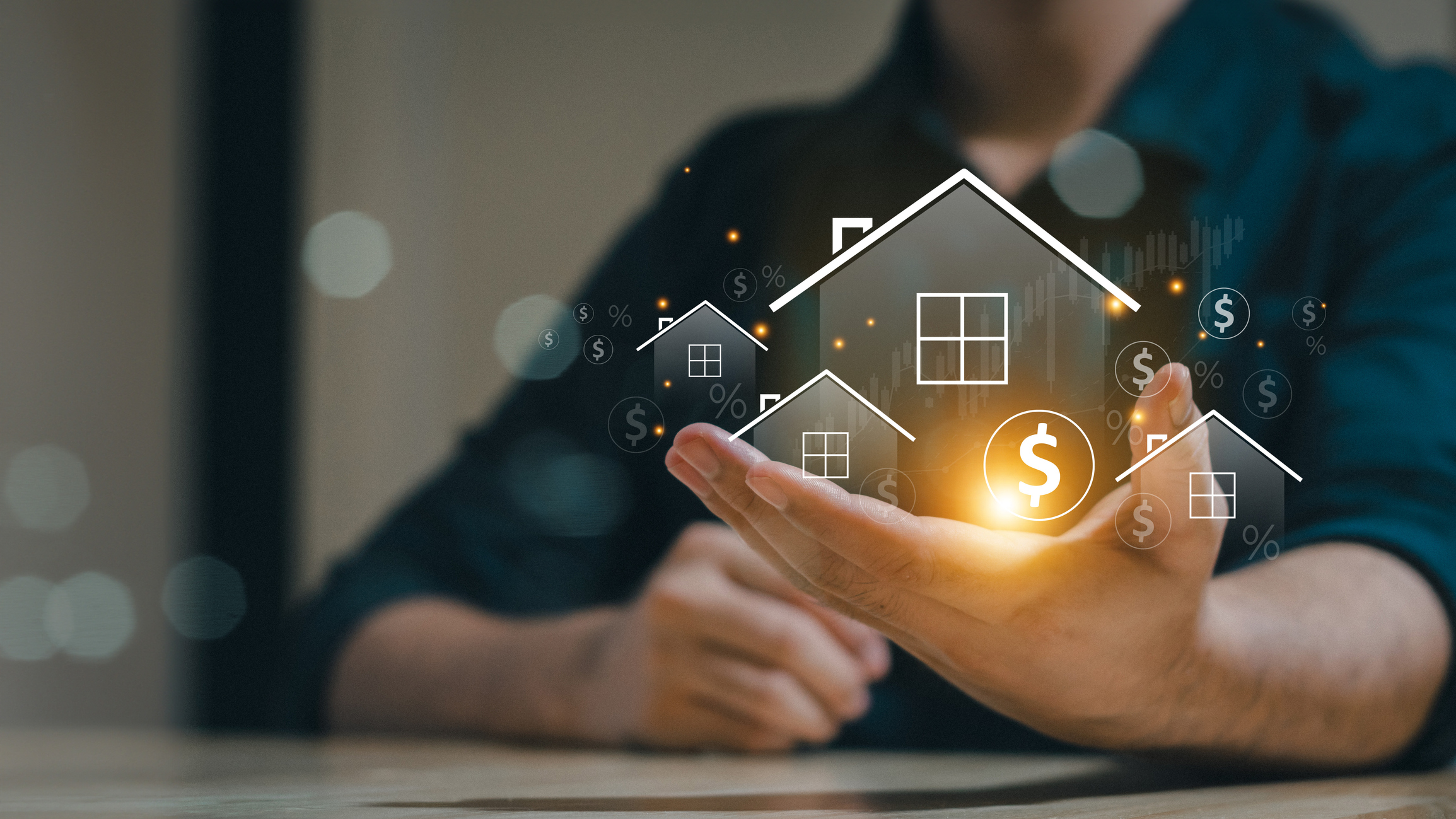 Real estate investor reviewing loan options