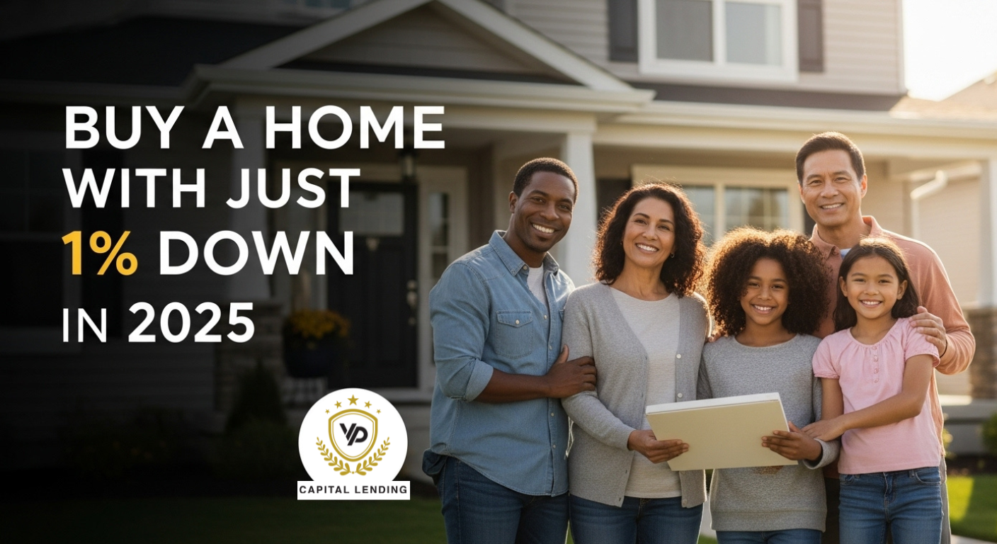 1% Down Payment Mortgage in 2025 – Buy a Home Sooner with VP Capital Lending 1% Down Payment Mortgage in 2025 – Buy a Home Sooner with VP Capital Lending