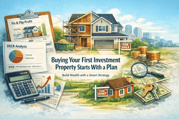 Investor reviewing fix and flip and buy and hold rental strategies before buying an investment property